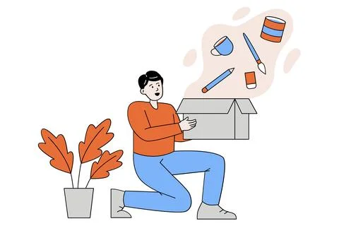 Abstract Concept of Creativity and Imagination Stock Illustration