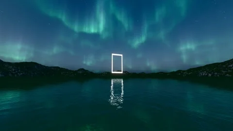 Abstract concept of the future time portal Stock Footage 336385221