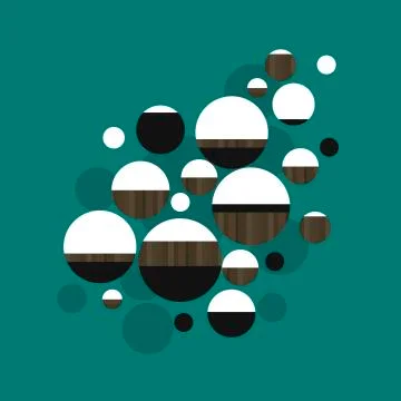 Abstract concept geometric elements composition Stock Illustration