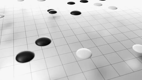 Abstract concept go board game 3d rendered Stock-Footage 166138936