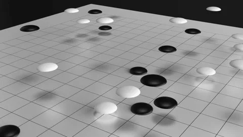 Abstract concept go board game 3d rendered Stock Footage 166139659