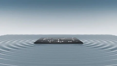 Abstract concept go board game from sea 3d rendered Video stock 166139676