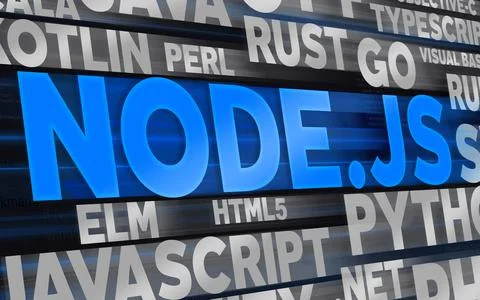 Abstract concept graphic resource with programming languages names Stock Illustration