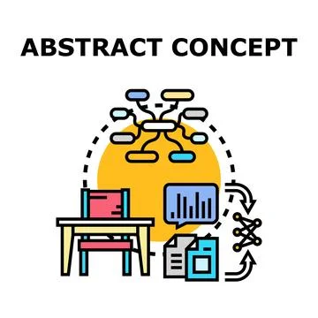 Abstract concept idea generation and data analysis planning Stock Illustration