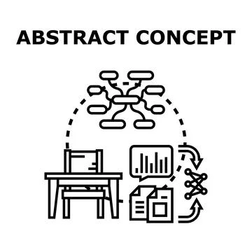 Abstract concept idea generation and data analysis planning Stock Illustration