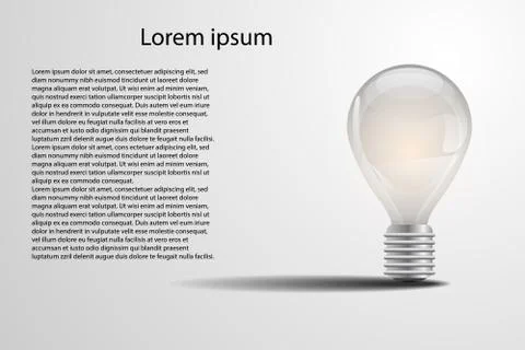 Abstract concept light bulbs ideas use for template Illustrazione stock