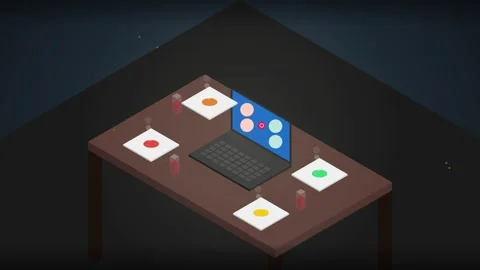Abstract Concept Mapping: Colorful Dots for Strategic Data Visualization an.. Stock Footage 344641845