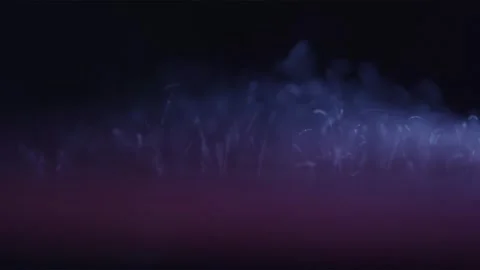 Abstract Concept Of Powerful Sound Speakers Throwing Powder In Blue Neon Light Stock Footage 252907175