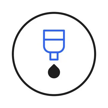 Abstract concept rendering of liquid filtration process illustration and sy.. Stock Illustration
