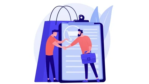 Abstract Concept of a Sales Representative: Modern Marketing Stock Footage 310712291