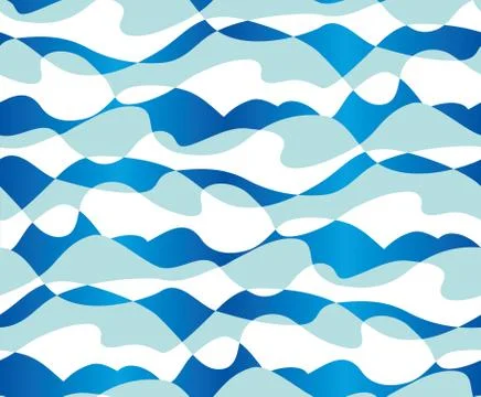Abstract concept sea waves seamless pattern. Stock Illustration