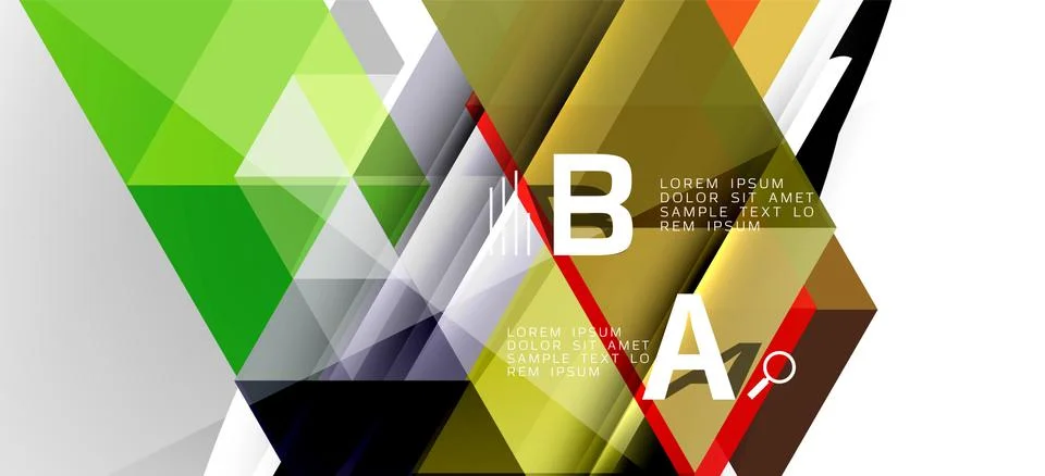 Abstract concept triangle graphic element. Technology background. Banner, poster Stock Illustration