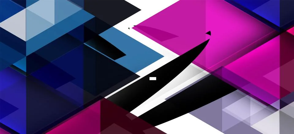 Abstract concept triangle graphic element. Technology background. Banner, poster Stock Illustration