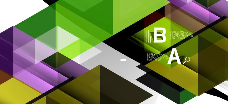 Abstract concept triangle graphic element. Technology background. Banner, poster Stock Illustration