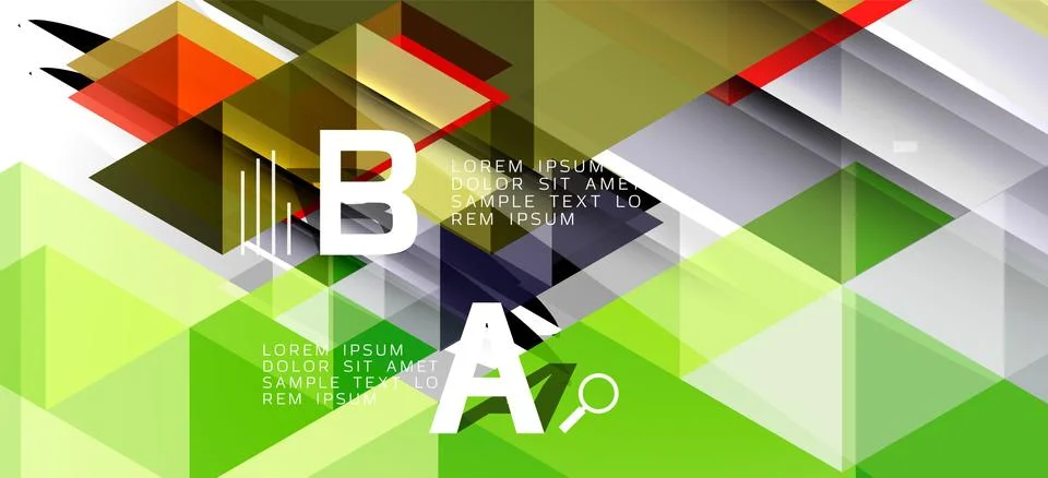 Abstract concept triangle graphic element. Technology background. Banner, poster Stock Illustration