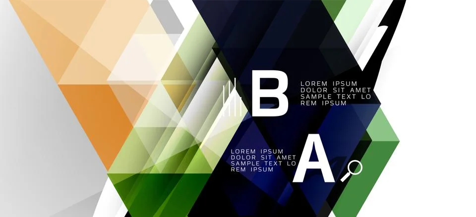 Abstract concept triangle graphic element. Technology background. Banner, poster Stock Illustration