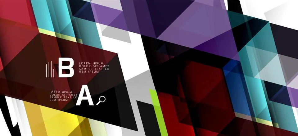 Abstract concept triangle graphic element. Technology background. Banner, poster Stock Illustration