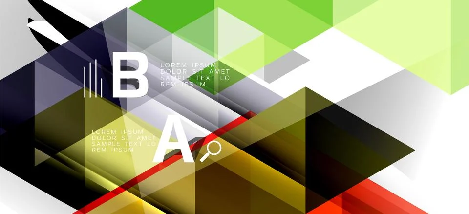 Abstract concept triangle graphic element. Technology background. Banner, poster Stock Illustration