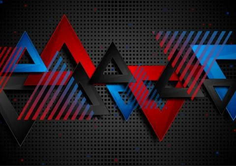 Abstract concept triangles tech geometry vector background Illustrazione stock