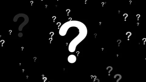 Abstract concept of uncertainty with floating question marks on a dark back.. Stock Footage 332700519