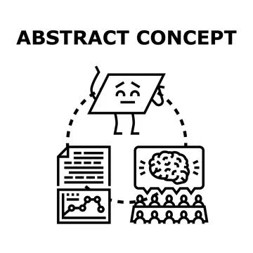 Abstract concept understanding process, knowledge acquisition, brainstorming Stock Illustration