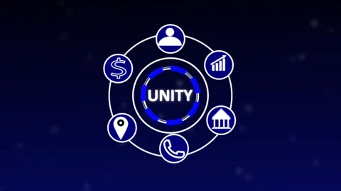 Abstract Concept of Unity Connecting Business Finance People and Location w.. Stock Footage 332059353