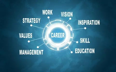 Abstract concept. Work, study and career Stock Illustration