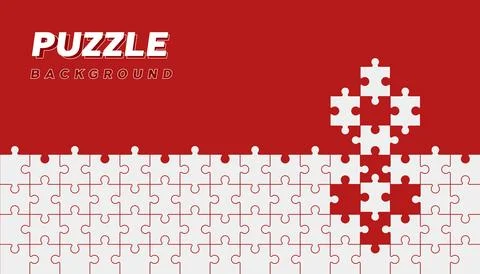 Abstract conceptual background with incomplete jigsaw puzzle vector illustr.. Stock-Illustration