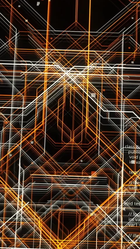 Abstract conceptual background with neuron data information and network Stock Footage 278209601