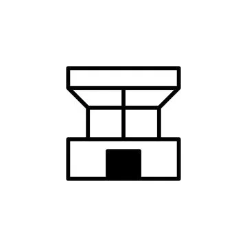 Abstract conceptual geometric structure representing architectural simplici.. Stock Illustration