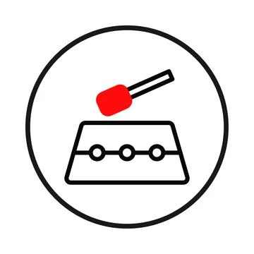 Abstract conceptual illustration representing a simple switch electrical ci.. Illustrazione stock
