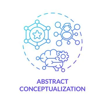 Abstract conceptualization blue gradient concept icon Stock Illustration