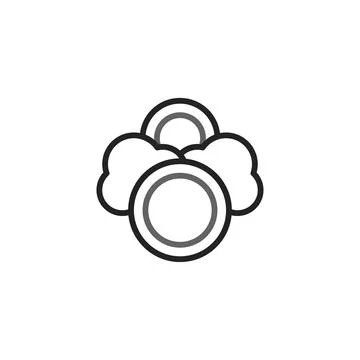 Abstract conceptualization of cloud computation using minimalist line art a.. 库存插图