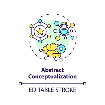 Abstract conceptualization multi color concept icon Stock Illustration