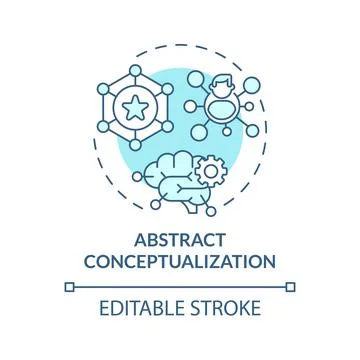 Abstract conceptualization soft blue concept icon Stock Illustration