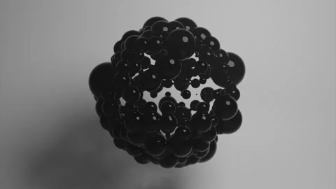 Abstract concert visual design, morphing glossy black liquid metal, organic loop Stock Footage 296004505