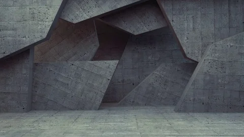 Abstract Concrete Wall Background Random Motion, 3d Loopable Animation 4k Video stock 76775992