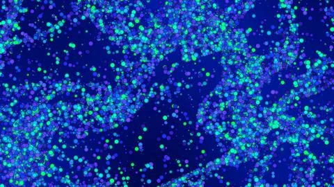 Abstract Confetti Circle Dots Green Blue Glowing Light Showcase Background Illustrazione stock
