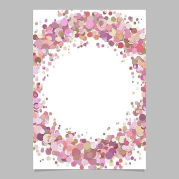 Abstract confetti dot poster background - vector page border template design Stock Illustration