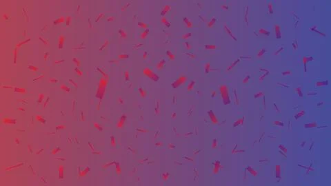 Abstract Confetti Overlay on a Gradient Background in Red and Blue Illustrazione stock