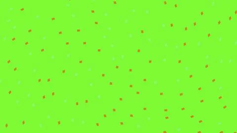 Abstract confetti pattern with small red squares on green Stock Illustration