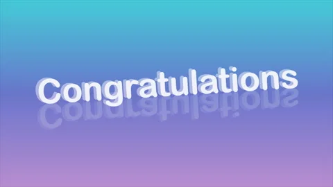 Abstract CONGRATULATION text animation in 4K 60FPS, in colorful gradient Stock Footage 219649279