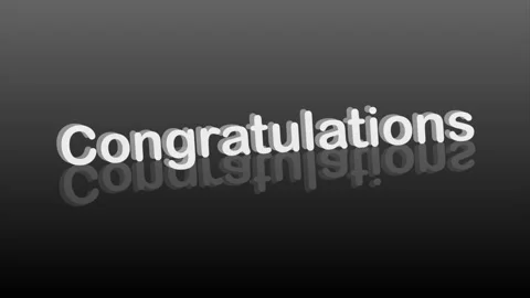 Abstract CONGRATULATION text animation in 4K 60FPS, in colorful gradient Stock Footage 219649340