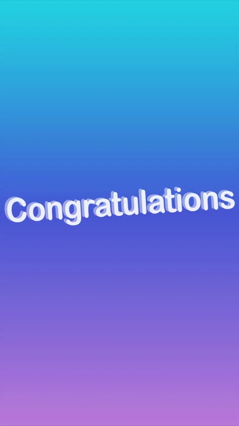 Abstract CONGRATULATION text animation in 4K 60FPS Stockbeeldmateriaal 243646480