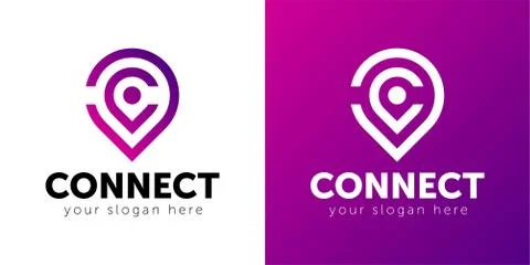 Abstract Connect logo. Technology, Connection logo. Vector illustration. Stock Illustration