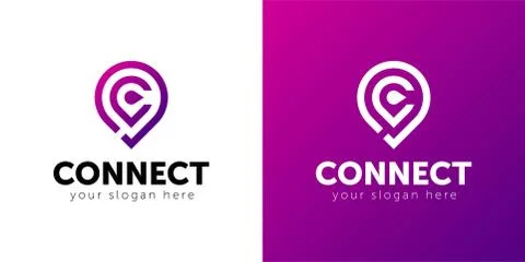 Abstract Connect logo. Technology, Connection logo. Vector illustration. Stock Illustration