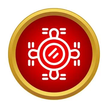 Abstract connected circles icon symbolizing network connection Stockillustratie