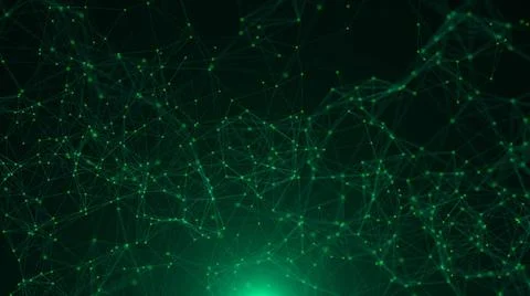 Abstract connected dots Abstract connected dots. Technology concept. 3d re... Stockfoto's