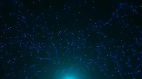 Abstract connected dots Abstract connected dots. Technology concept. 3d re... Foto stock