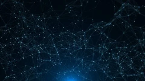 Abstract connected dots Abstract connected dots. Technology concept. 3d re... Foto stock